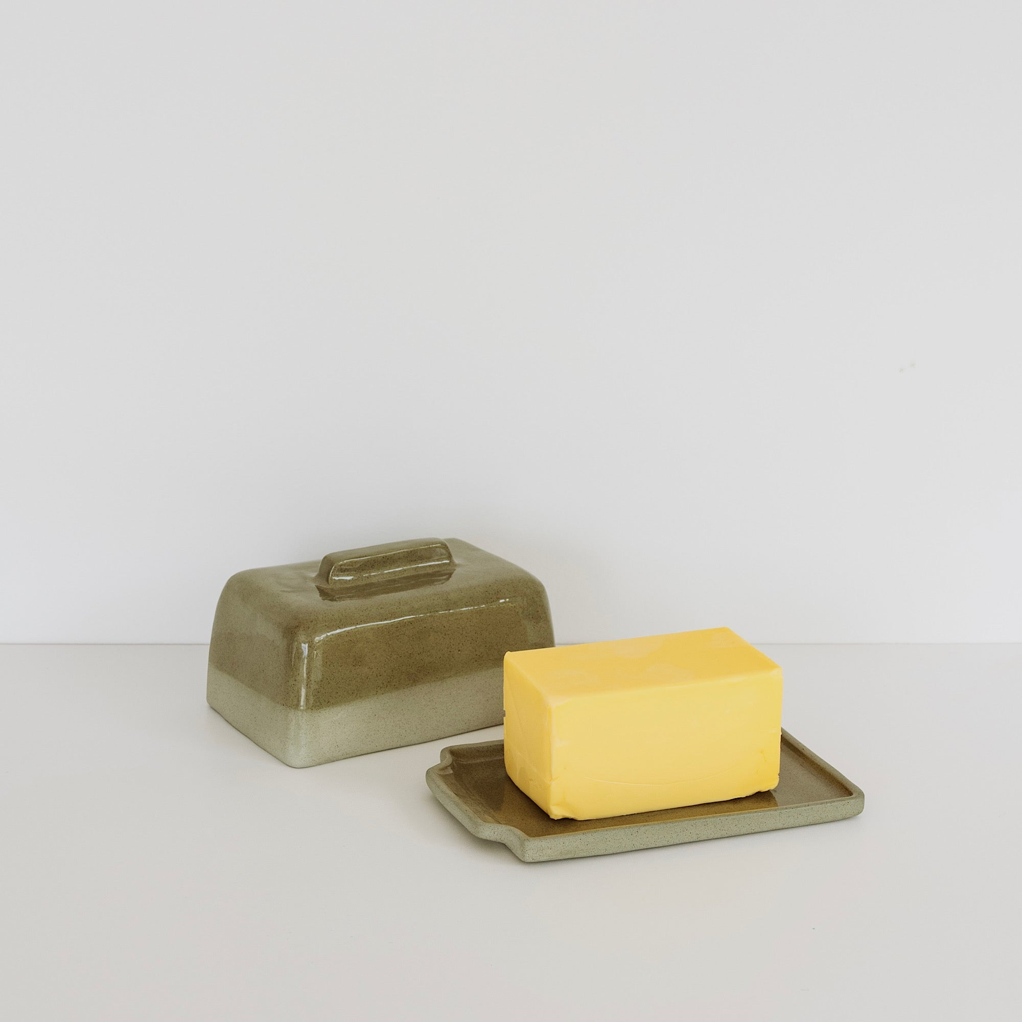 Butter Dish, Sage