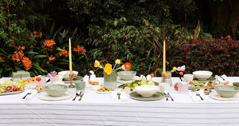 Alfresco Setting with Handmade NZ Tableware and Gift Items