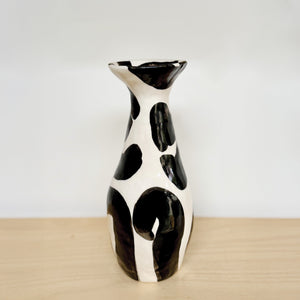 Tall Vase, Abstract espresso