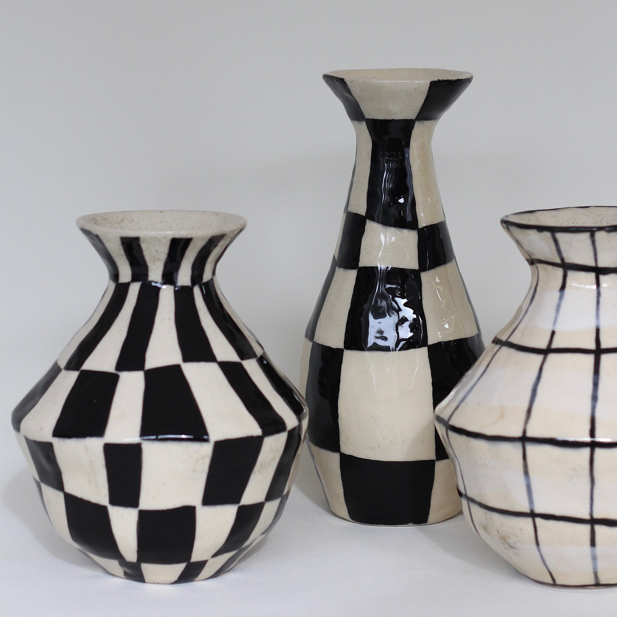 Tall Vase, Checkered